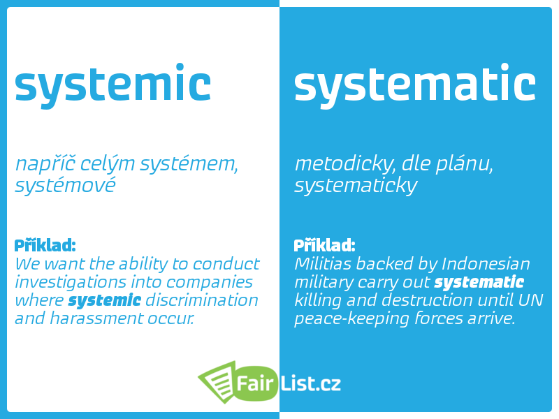 Systemic vs. systematic
